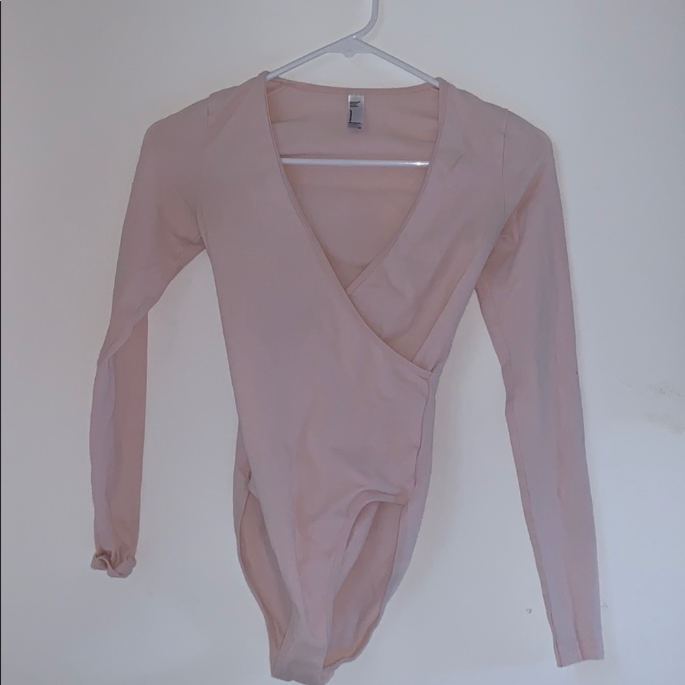 American Apparel Baby Pink Bodysuit